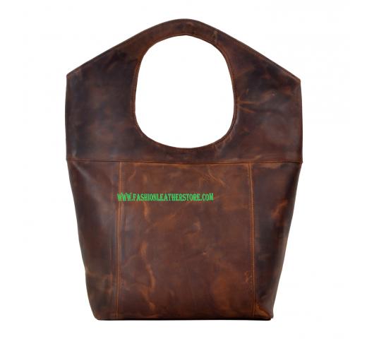 New Retro Women Genuine Crazy Horse Cow Leather Shoulder Bag Handbag 